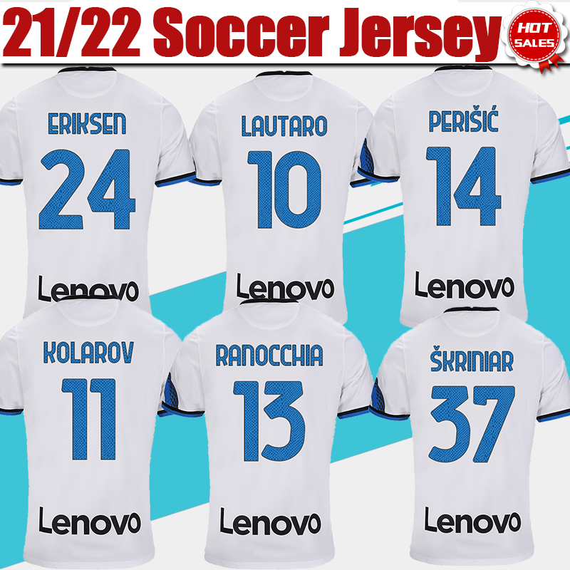

2021 2022 #10 LAUTARO #9 DZEKO Soccer Jersey Away White #24 ERIKSEN Fans Version Soccer Shirt 21/22 ALEXIS VIDAL SKRINIAR #20 CALHANOGLU Men Adult Football Uniforms S-4XL, Away no patch