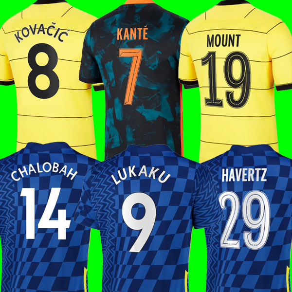 

21 22 LUKAKU soccer jersey T.SILVA PULISIC KANTE 2021 2022 CHALOBAH KOVACIC top Football kits shirts MOUNT CHILWELL ZIYECH WERNER shirt Men + Kids uniforms 113, Away patch