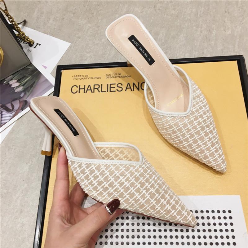 

High Heel Sandals Women Summer Shoes Fashion Spike Jelly Slippers Holiday Casual Women's, White