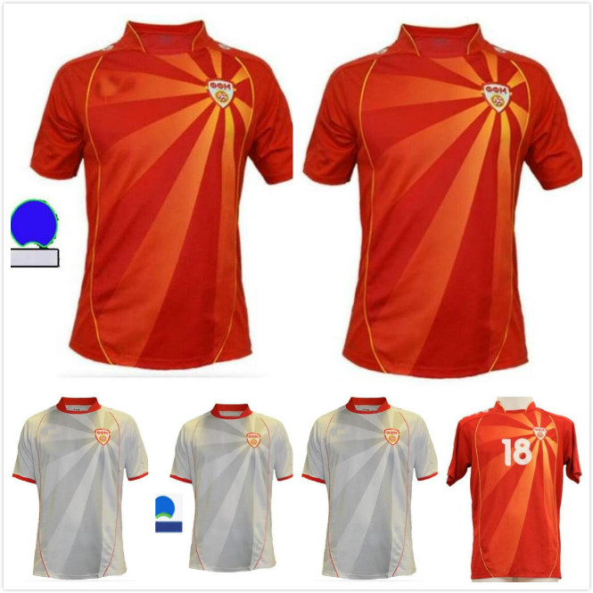 

21 22 North Macedonia soccer jersey Pandev 2021 2022 maillot de foot national team Home Away Jahovic ALIOSKI IBRAIMI ELMAS Enis Bardhi Men football shirt, Black
