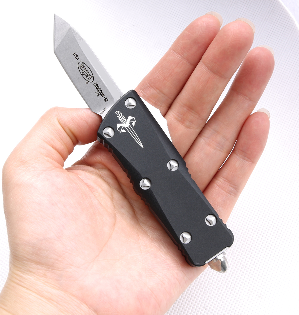 

automatic knife mini power fast CNC VG10 blade 60-62HR Benchmade BM3300 UTX85 trumpt 3 "T6 aluminum Anti skid carbon handle camping tac