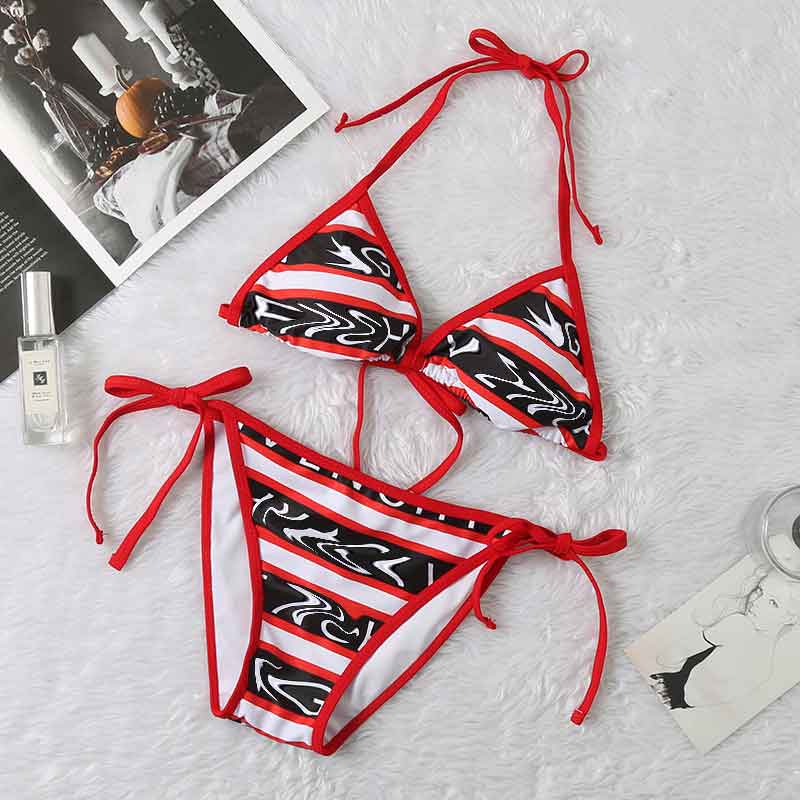 

New Summer Women's Bikinis High Street Elements Casual Sexy Female Swimwear Stylish StreetWear New Trend Suit 2-Style available, White;black