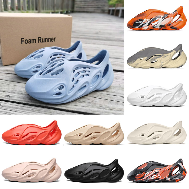 

2021 Arrival kanye Men Women Slide Foam Runner Slippers Kids Shoes Enflame Orange Earth Brown Desert Sand west Graffiti Summer Original Sandals Trainers Outdoor, Kid 32-35 (5)