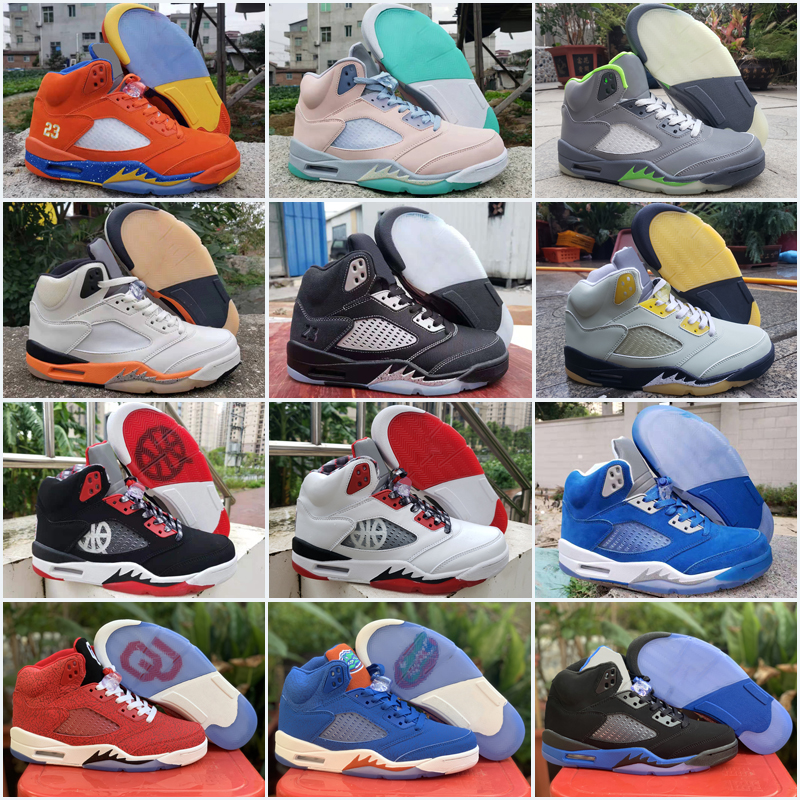 

2022 Jumpman 5 5s Outdoor Shoes Men Sneakers White Black Bluebird Raging Red Pink Foam Shattered Backboard 6 Medium Olive 6s Gym Red Mens Sports Trainers, As photo 11
