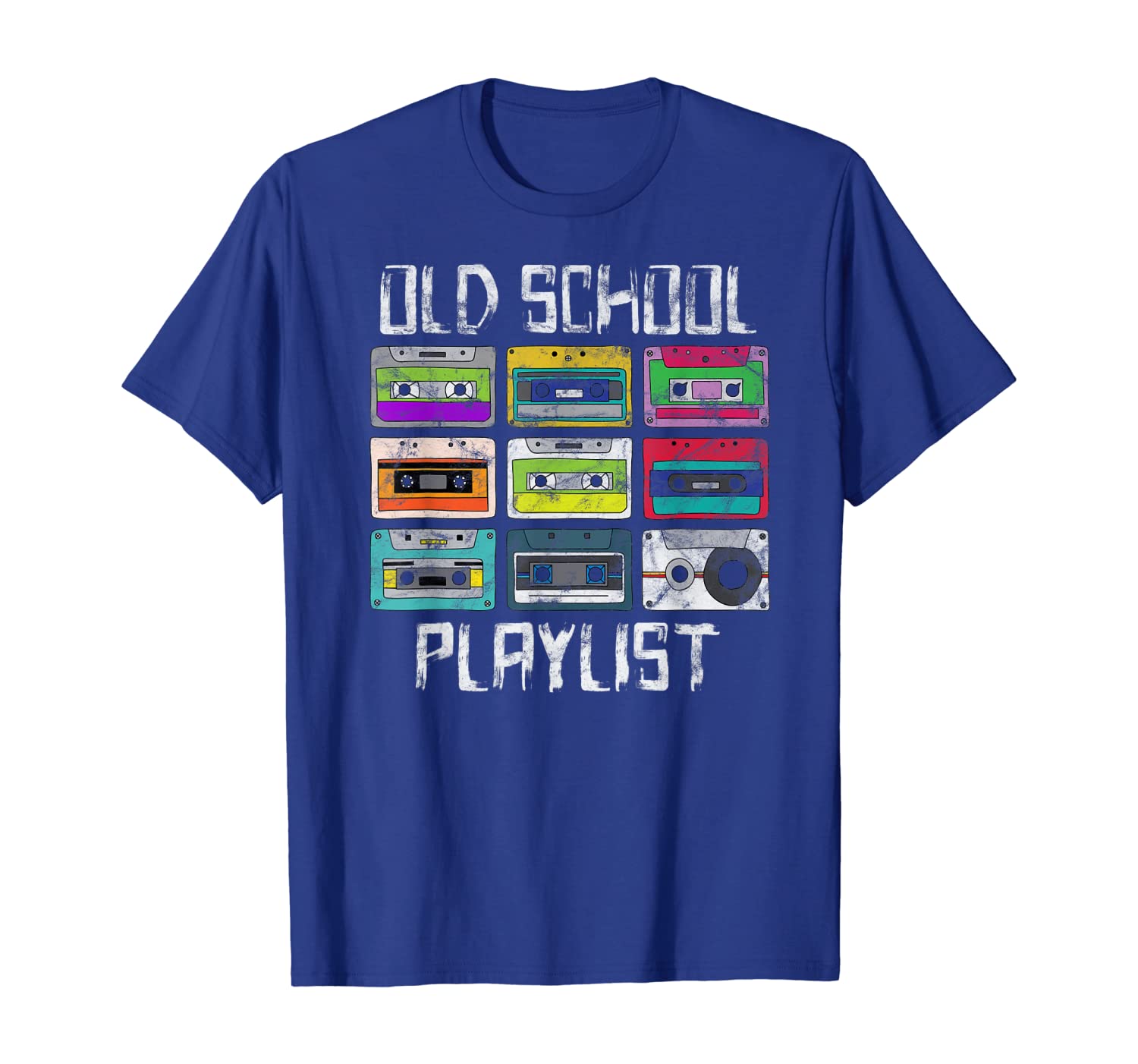 

Cassette Tape Music T-Shirt Retro 80s Old School Playlist, White;black