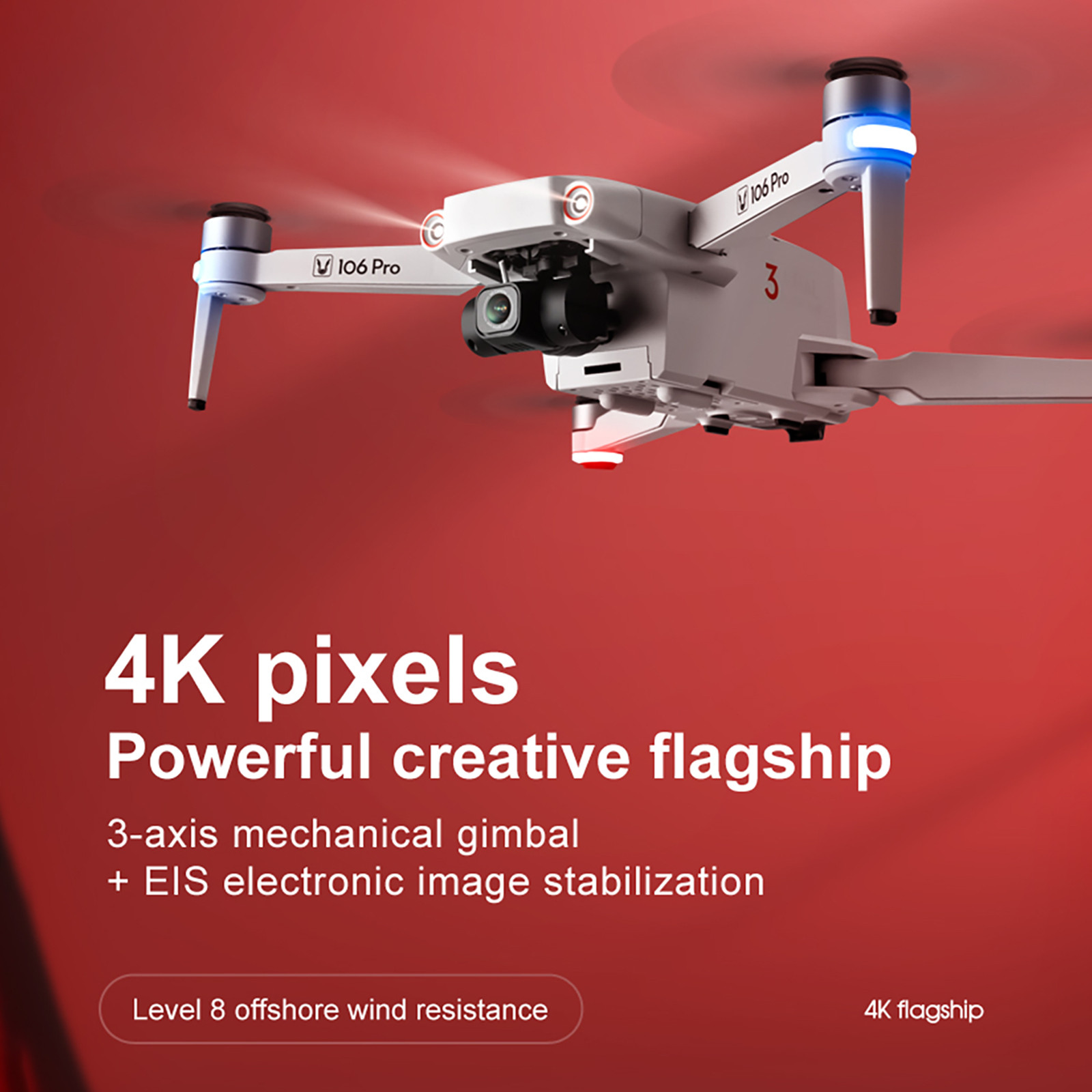 

2021 JJ106 pro drone 4k HD mechanical FPV 3-Axis gimbal camera wifi gps drones Quadcopte distance 1.2KM, Black