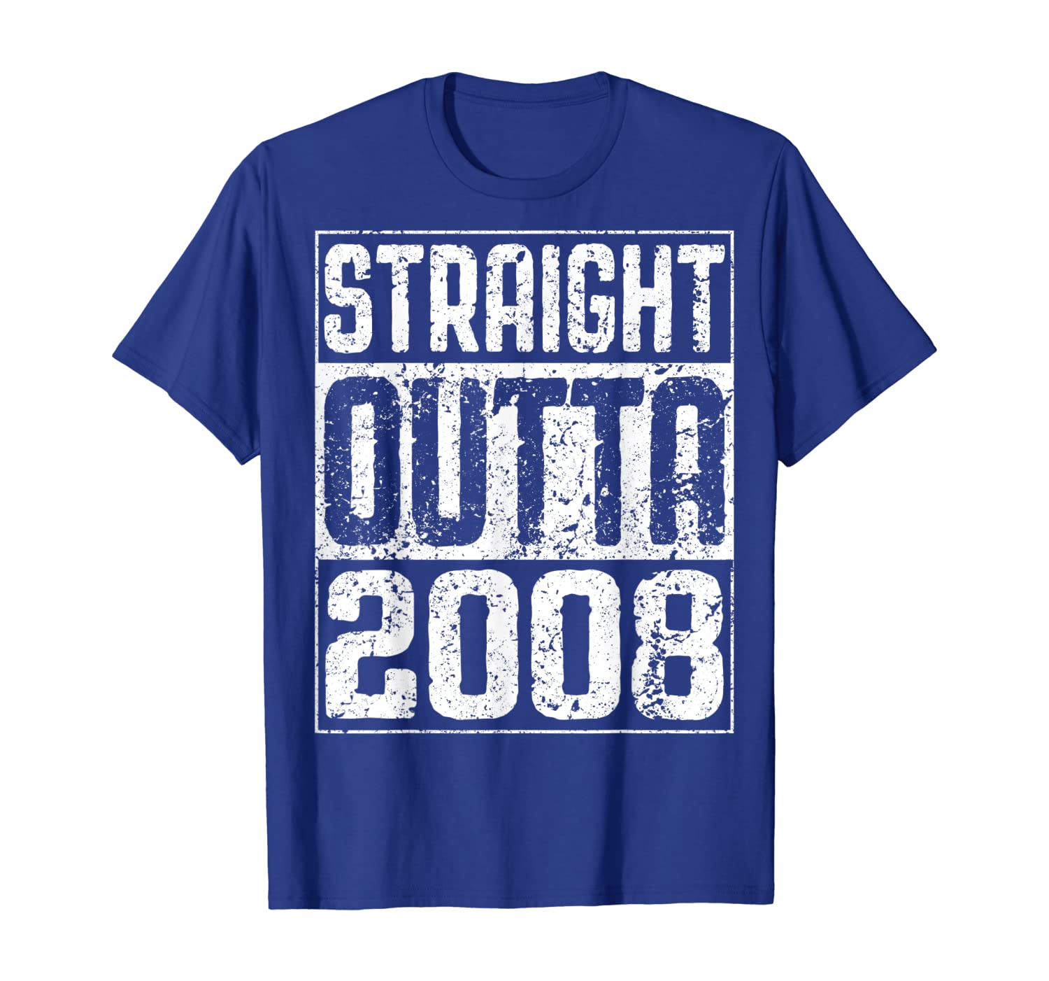 

Straight Outta 2008 T-Shirt 11th Birthday Gift Shirt, White;black