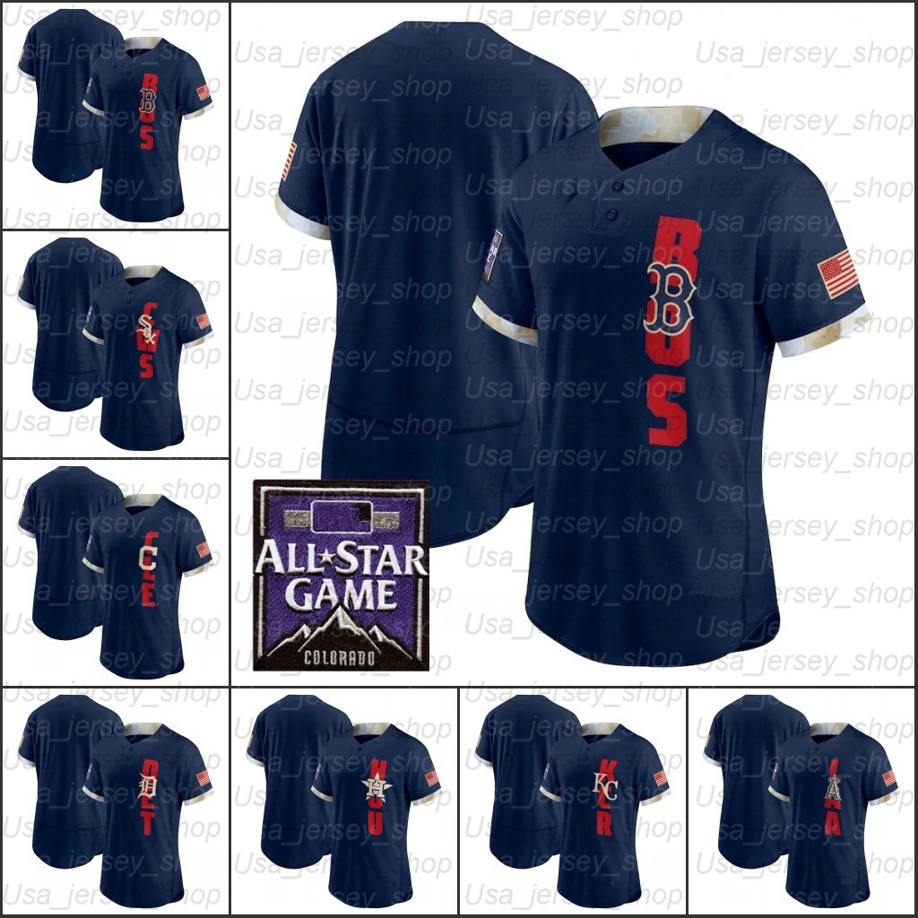 

Custom 2021 All Star Game Navy Flexbase Baseball Jerseys Double Stitched Embroidery Men Women Youth