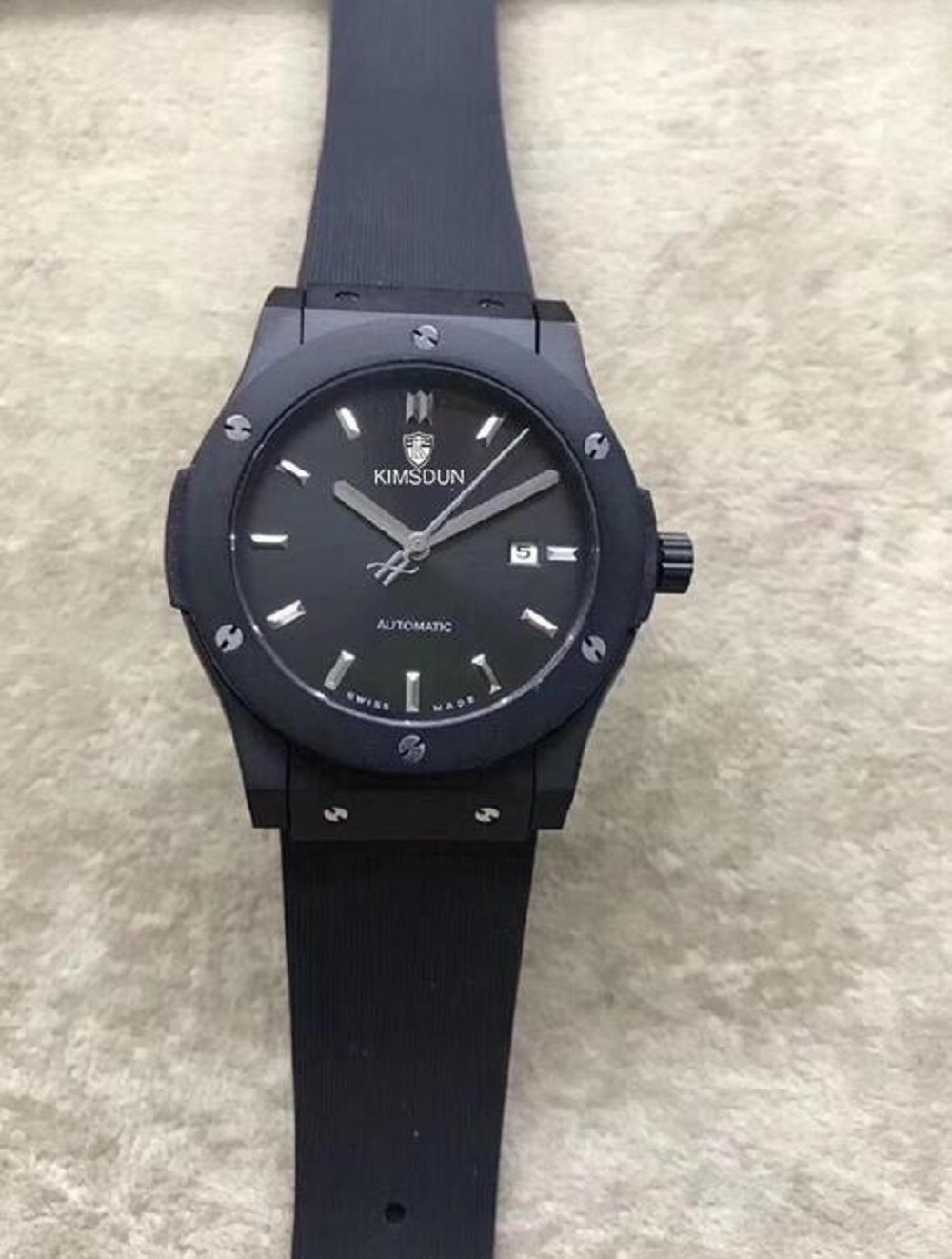 

Luxury mens automatic mechanical watches hollow watch classic fusion multifunction hollows fashion waterproof luminous men sports Wristwatch, Slivery;brown