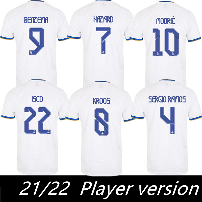 

Player version 2021 2022 REAL MADRID jerseys 20 21 soccer jersey HAZARD SERGIO RAMOS BENZEMA VINICIUS camiseta football shirt uniforms men +, Black;yellow