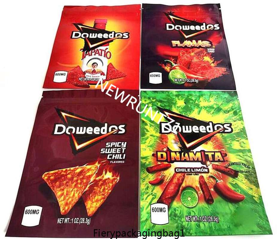 

Doweedos 2021 Packaging bag 600mg baribo Flavor Bags gummy candy sour resealable edibles Herb Flower Zipper Dry Retail edi