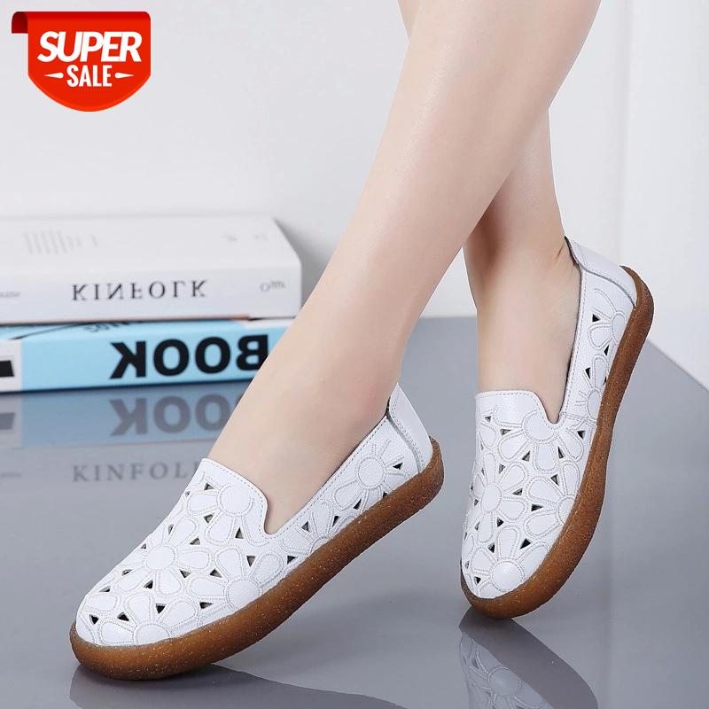 

2020 Women Flat Shoes Shallow mouth Slip On Ladies Shoes Women Cutout Flats Zapatos Mujer #f60u