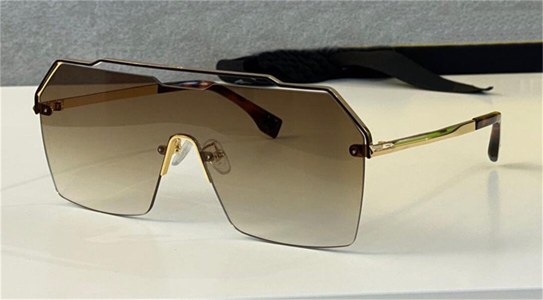 

New fashion design sunglasses 00381 square metal half frame shield lens generous and popular style outdoor uv400 protective glasses
