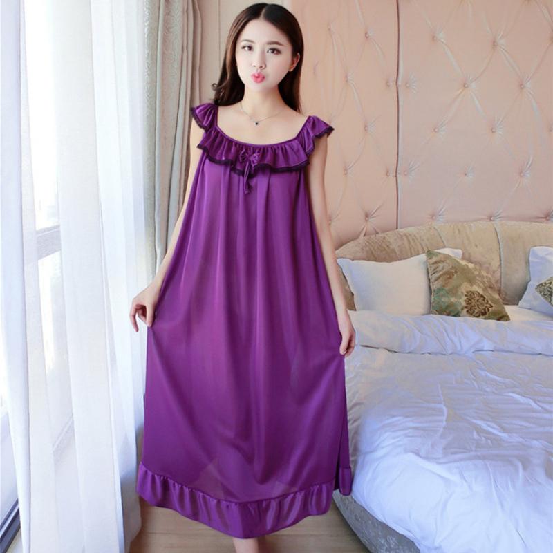 

Women's Sleepwear Long Womens Night Dress Nightgowns Spaghetti Strap Sleepshirts Sexy Erotic Nightwear Lingerie Sleeping, Style 08