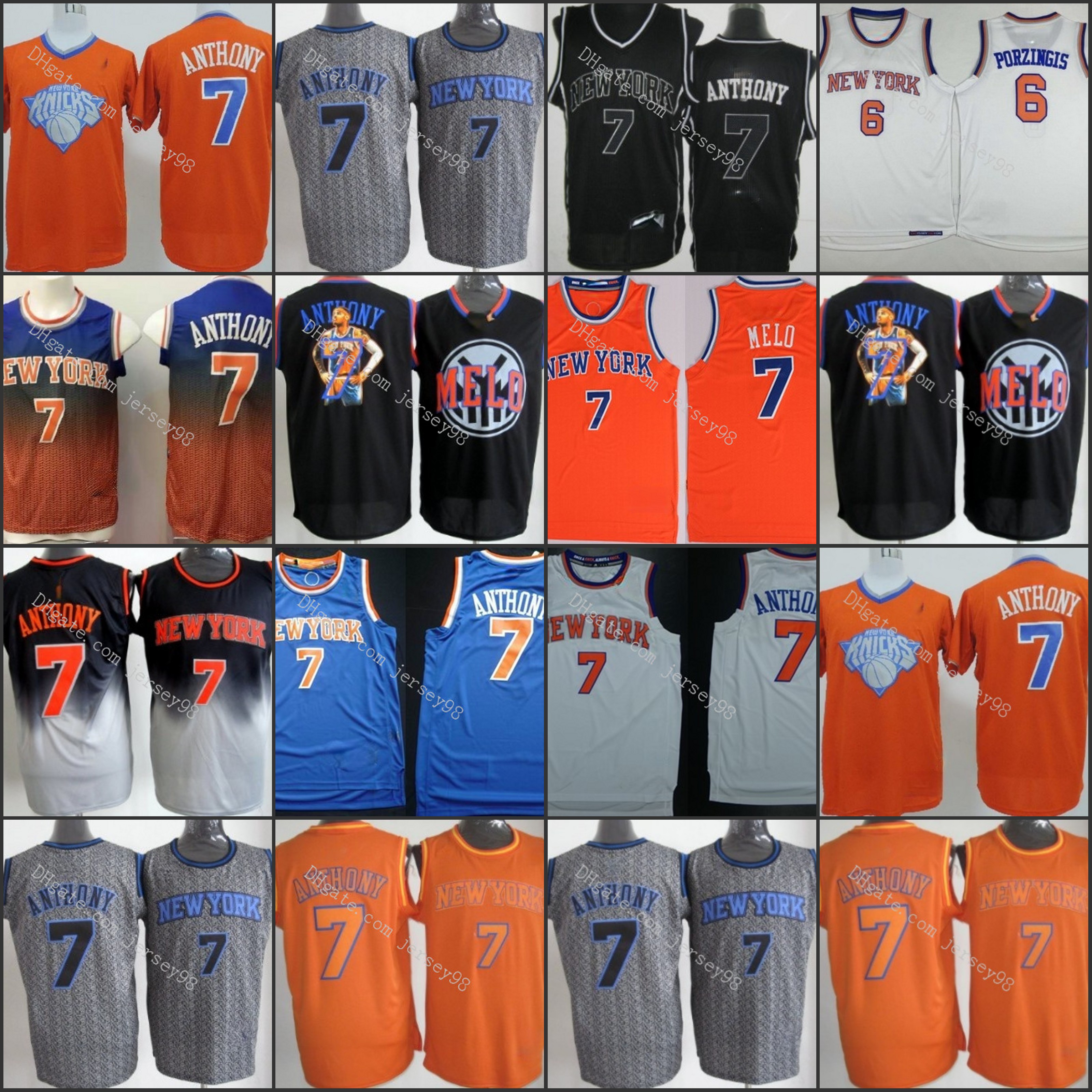 

New YorkKnicksmen 7CarmeloAnthony retro BasketballJersey