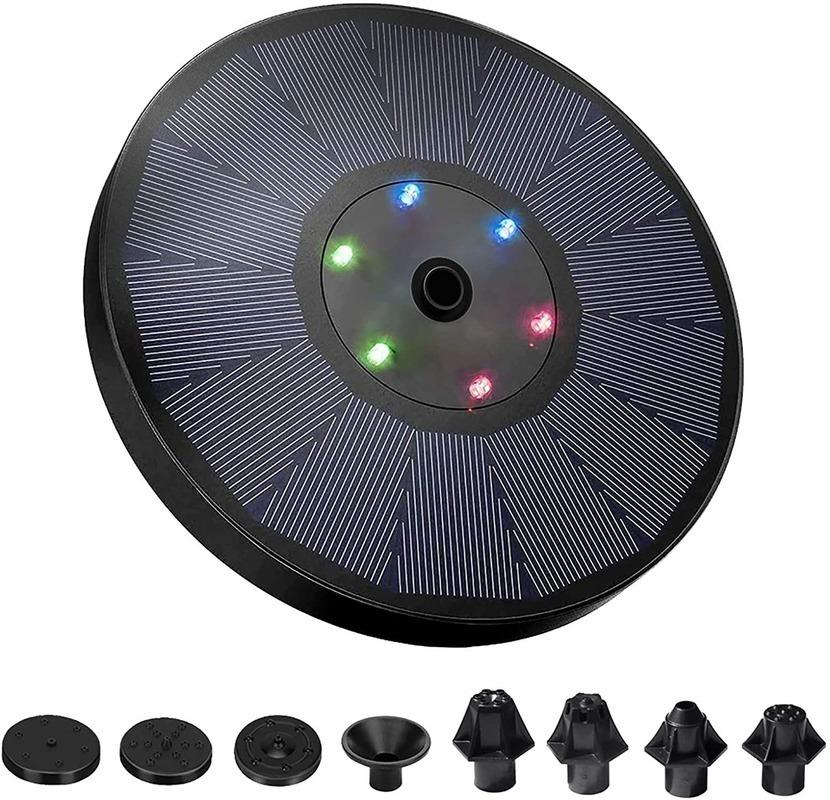 

7V/3W LED Solar Fountain Pump Portable Floating Solar Powered Water Fountain Pump for Birdbath Backyard Pond Pool Garden Decor