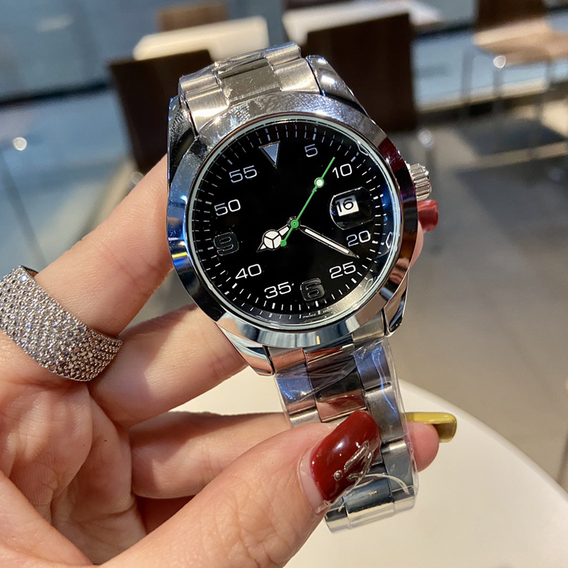 

0-40mm Men Fashion Watch Quartz Movement Automatic Date Luxury Classic Version Famous Designer Casual Watches Montre De Luxe, Slivery;brown