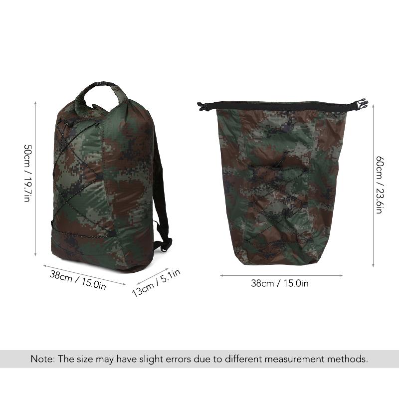 

Ultralight Foldable Waterproof Dry Bag Backpack for Outdoor Sports Beach Camping Hiking Kayaking Boating Fishing Traveling, Army green