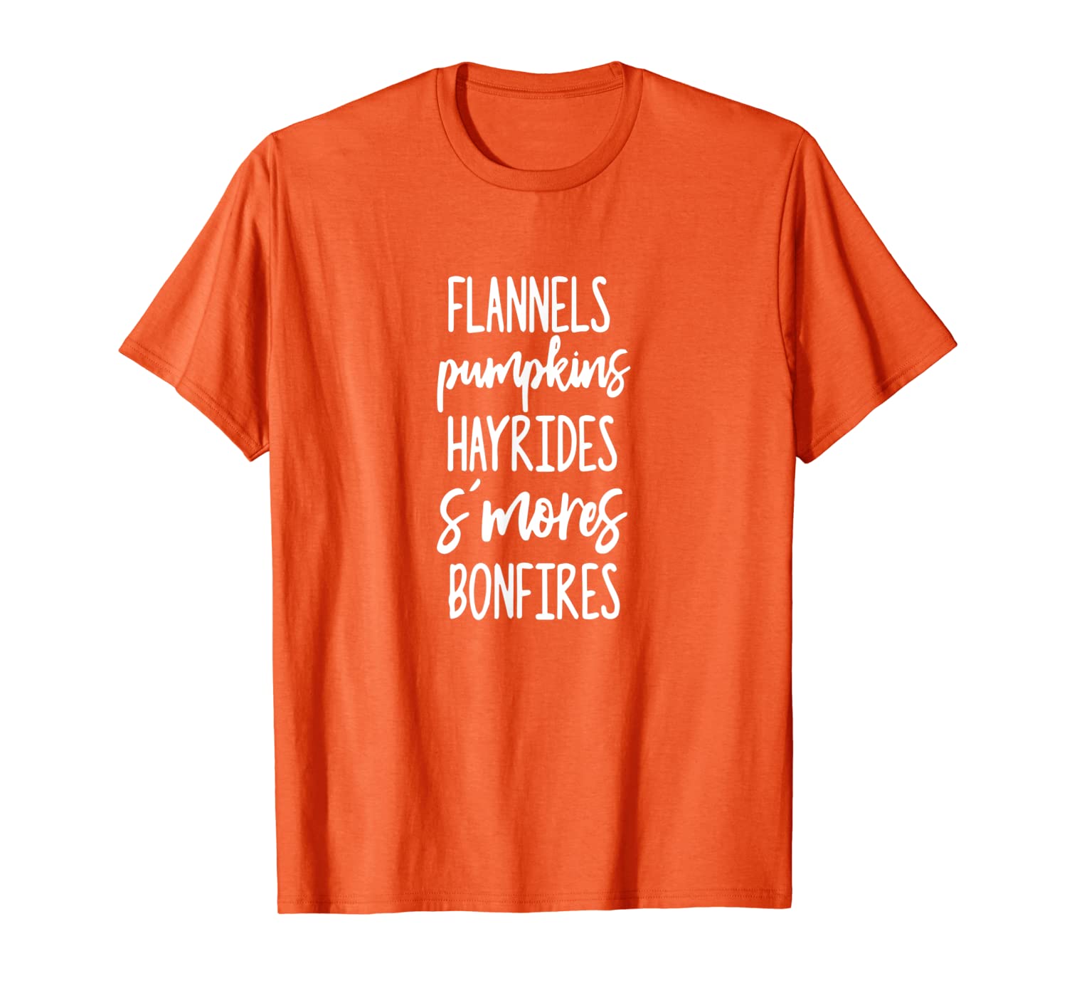 

flannels pumpkins hayrides smores bonfires thanksgiving gift t-shirt, White;black