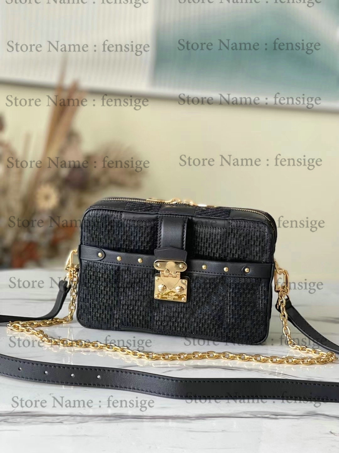 

TROCA Trocadéro Damier Camera Bag Square Quilted S Lock Handbag Womens Designers Luxurys Letter Canvas Leather Purse Wallet Bags M59116 M59115