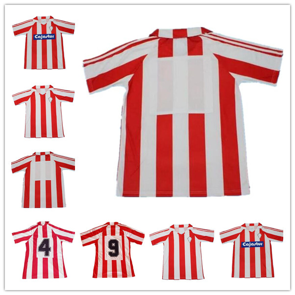 

1985 1986 1987 Sporting Gijon Retro Soccer Jersey SPECIAL VERSION Camiseta de futbol home white red classic football shirt short sleeve S-2XL