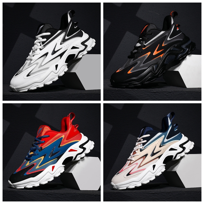 

2021 Running Shoes Thick-soled Tennis men white black summer Korean fashion casual shoe large size breathable sneakers run-shoe #A00025