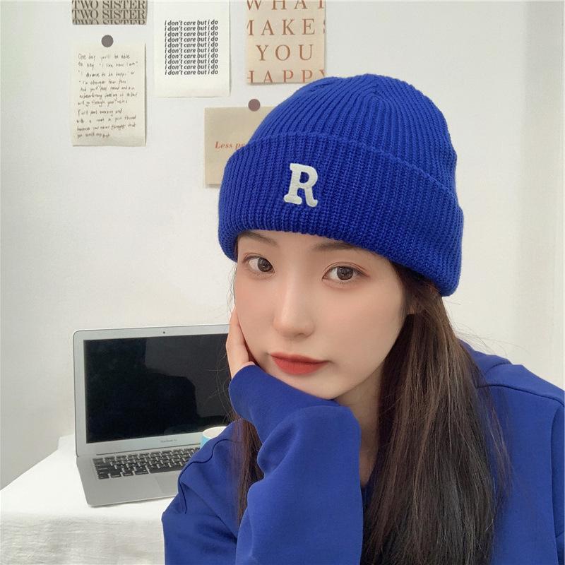 

Beanies Unisex Hat Cotton Blends Solid Warm Soft Hip Hop Knitted Hats Men Winter Caps Women's Skullies For Women