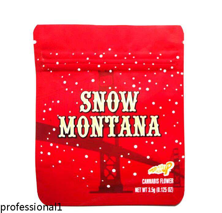 

Snow montana 3.5g Lemonnade Minntz Cookies zip Edibles lock bags Mylar smell proof Storage bags