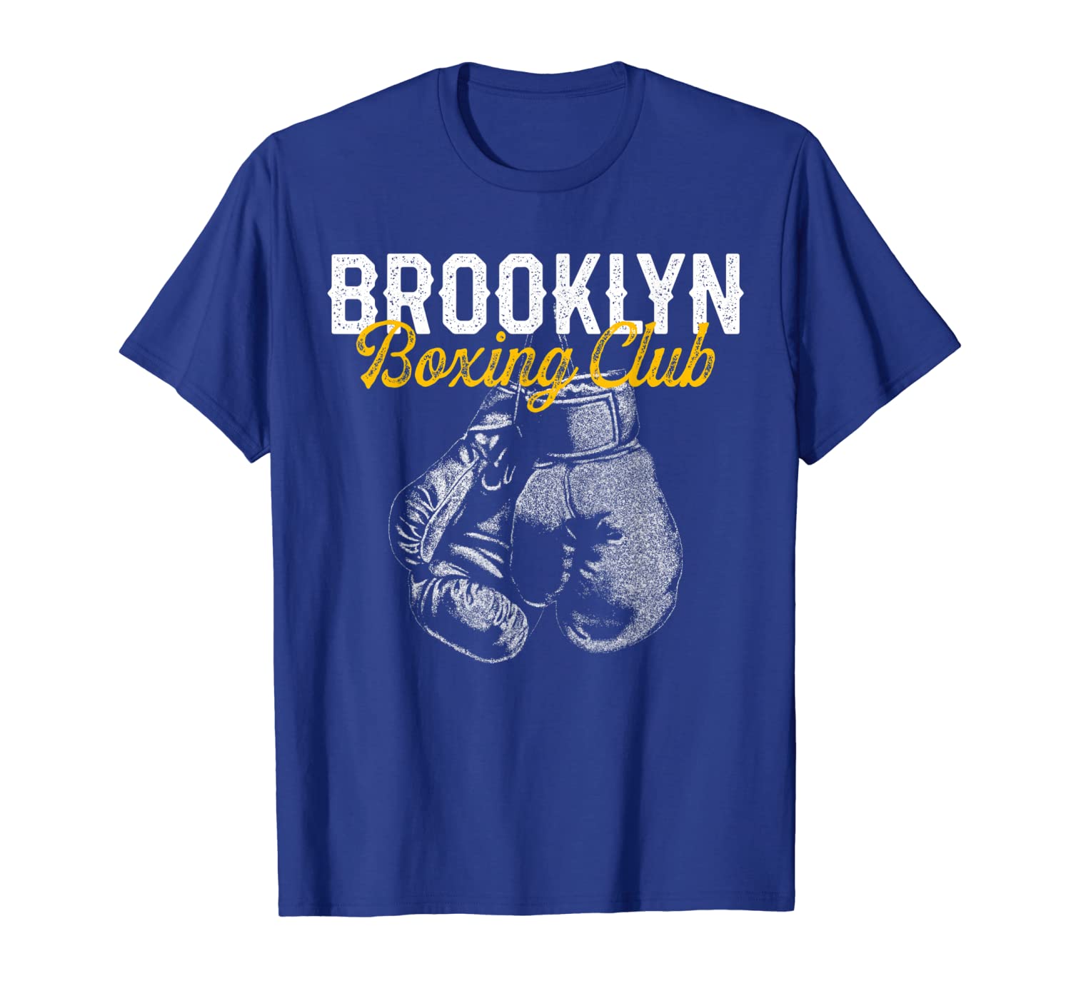 

boxer t-shirt distressed retro brooklyn boxing club vintage, White;black