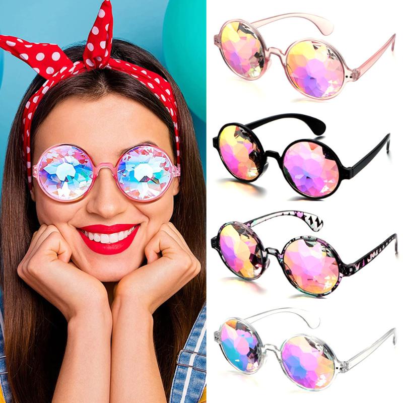 

Sunglasses Diffraction Round Party Prism Diffracted Lens EDM Sunglasse