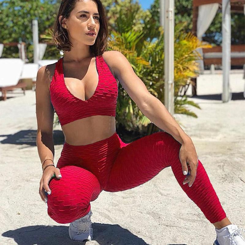 

Gym Clothing Workout Clothes Women blue Pink Yoga Set Woman Sportswear Fitness Suit Female Leggings Sports Bra Sport Outfit, Beige