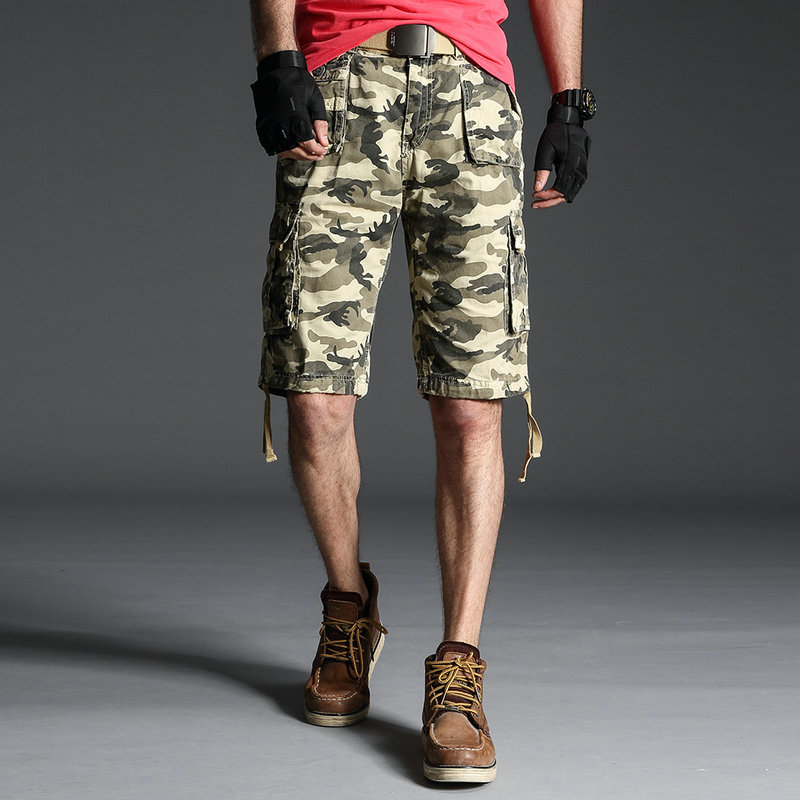 

New Warm Sales 2021 Will See Camouflage Casual Male Shorts Cotton High-quality Clothing Plus Military Size Short Pants D46y, Coffee camouflage.