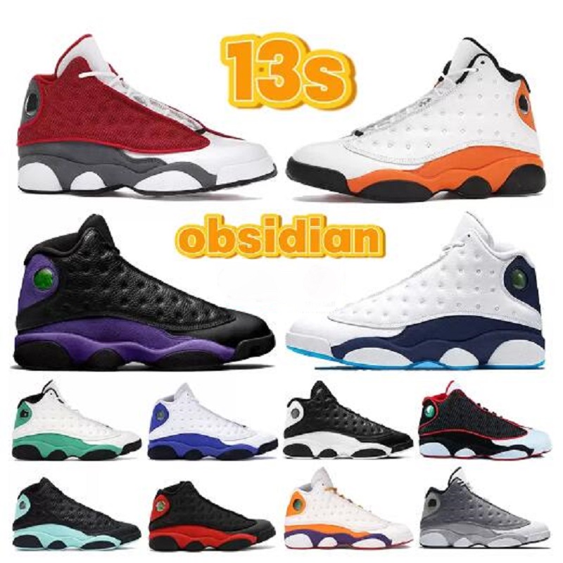 

2022 13 13s basketball shoes Flint Lucky Green playground bred trainers starfish court purple reverse he got game neutral grey men women sneakers, # 9