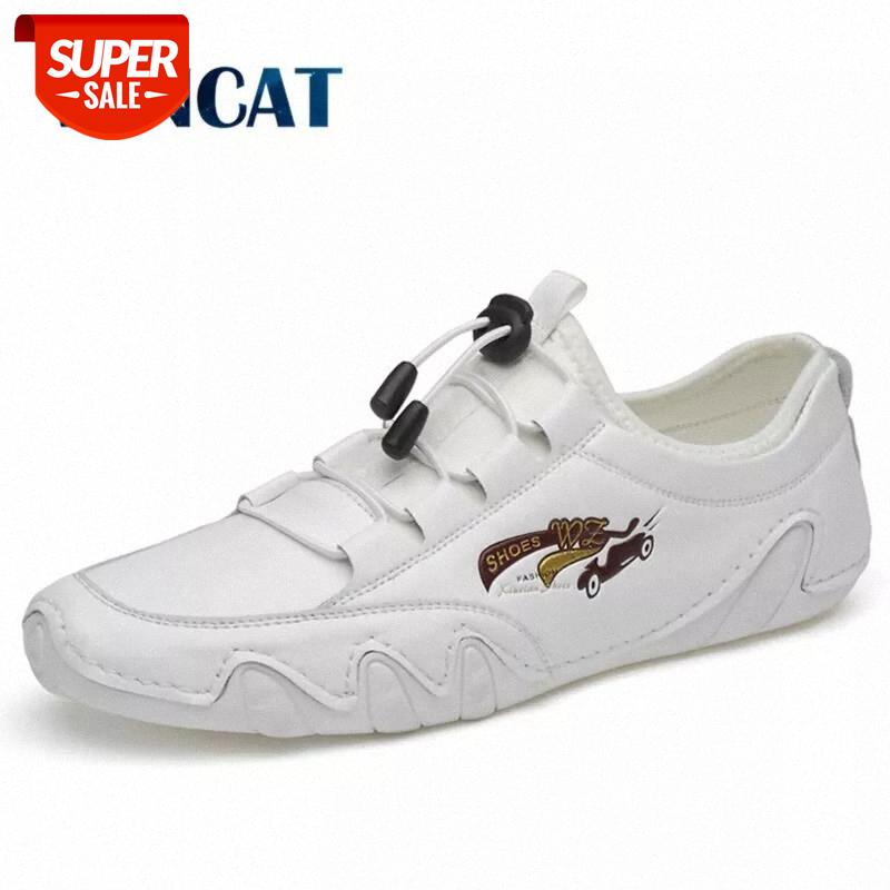 

High Quality Men Shoes Genuine Leather Men Casual Shoes Summer Mens Loafers Slip-on Soft Men's Flat Driving Leather #aj3f