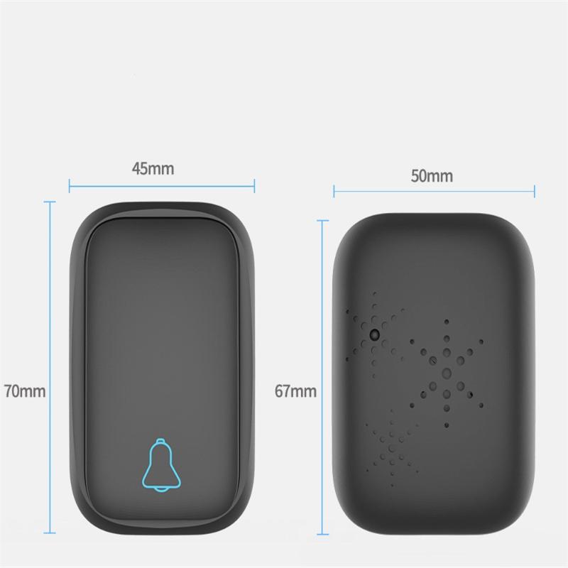 

Wireless Doorbells Self-powered Without Battery Smart 300M Remote Control Waterproof Doorbell ( 1 Transmitter + 1 Receiver