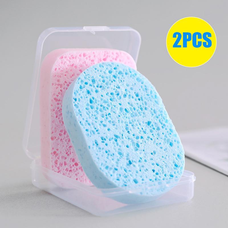 

2Pcs Soft Facial Cleaning Natural Konjac Sponge Makeup Remover Tools Facial Cleaner Face Wash Pad Compress Puff Exfoliator Tool