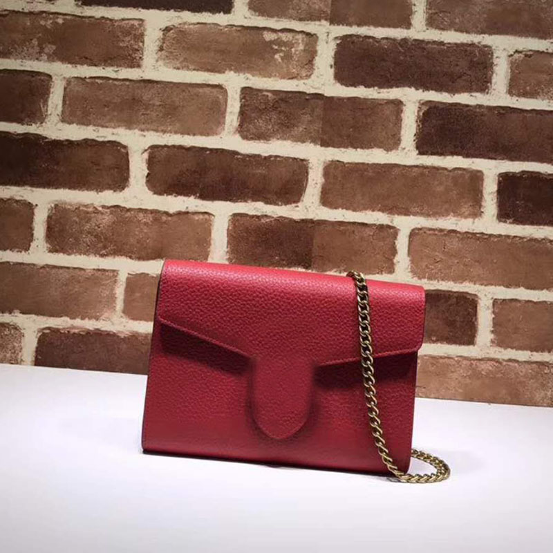 

Toppest Quality 20CM Calfskin Leather Simple and Elegant Style Cross Body Bag Long Chain Bag Designer Envelope Bags, Red