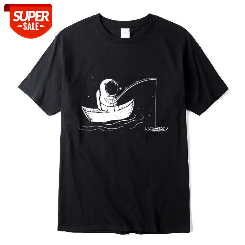 

XINYI Men's high quality100% cotton T-shirt Funny spaceman men T shirt summer loose cool o-neck t-shirt male tee shirts men #Q213, White;black