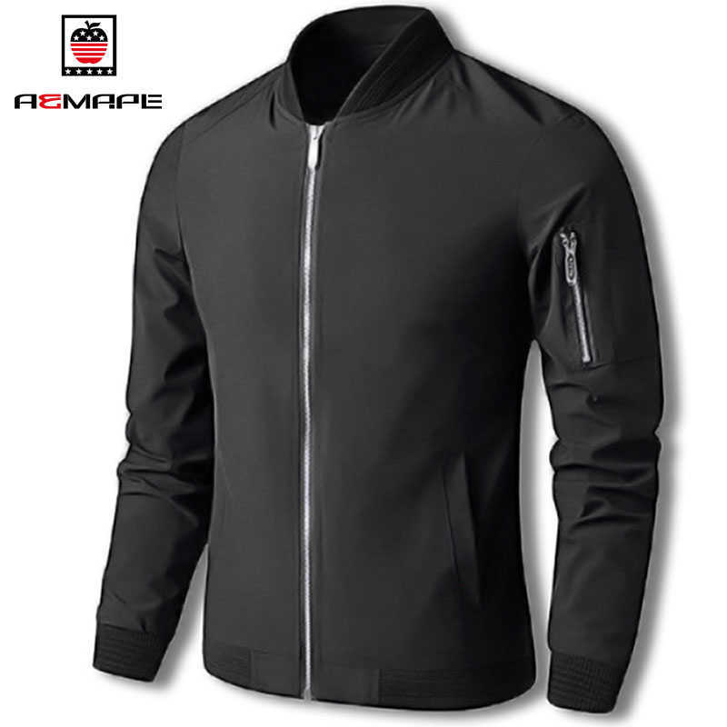 

AEMAPE brand 2021 Hip Hop Slim Fit Pilot Coat Men Clothing motorcycle jacket men New Mens biker Jacket Male Casual Streetwear X0621, Black