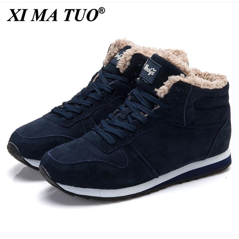 

Boots Women Plus Size 35-47 Couple Winter Sneakers For Shoes Woman Keep Warm Ankle Botas Mujer Snow Female, Black