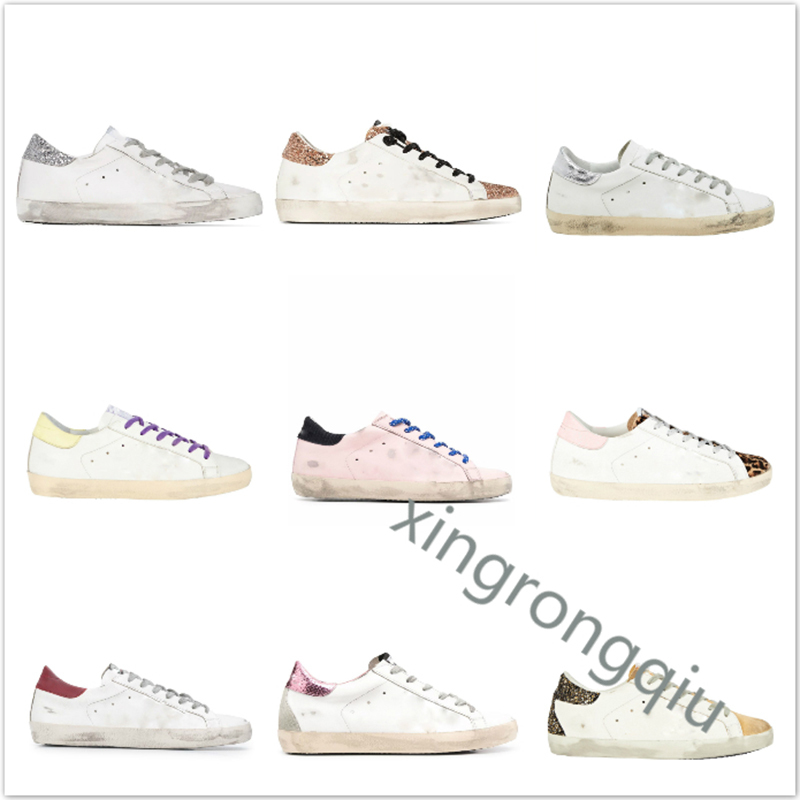 

Italy Fashion Sneakers Golden Designer Shoe Women Sneaker Super Star Classic White Do-old Sequin Dirty Man Casual Shoes, Star18 grey starr