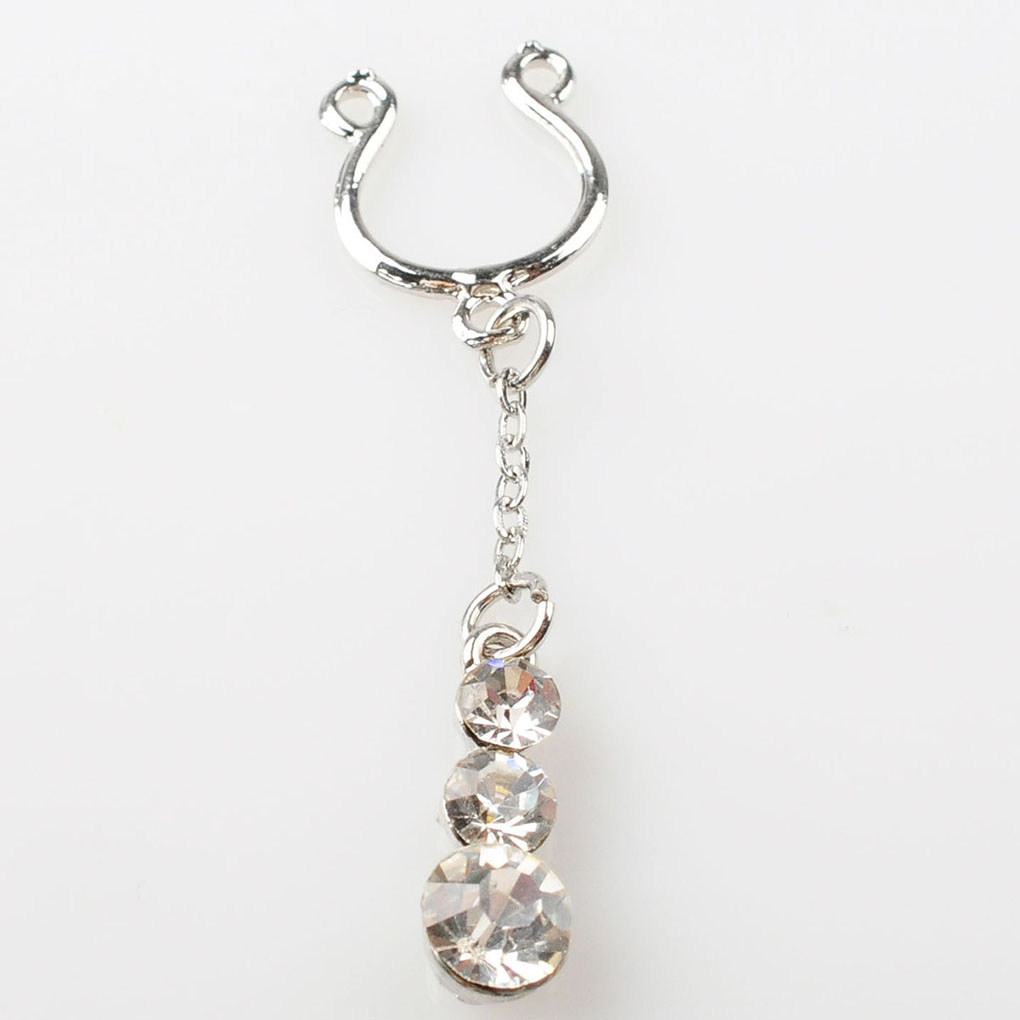 

D0972 Silver Color Nipple Ring No-Piercing