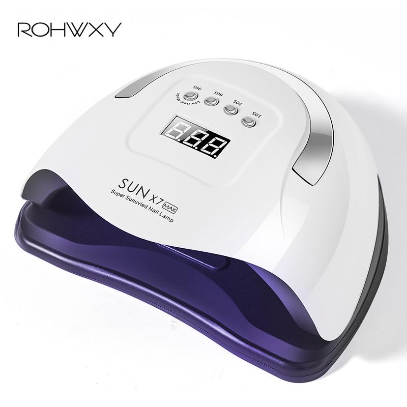 

104W LED Lamp SUNX7 Nail Dryer For Nails 57 LEDs UV Ice Lamp For Drying Gel Polish 10/30/60/99s Timer Auto Sensor Manicure Tools, 104w sun x7 white