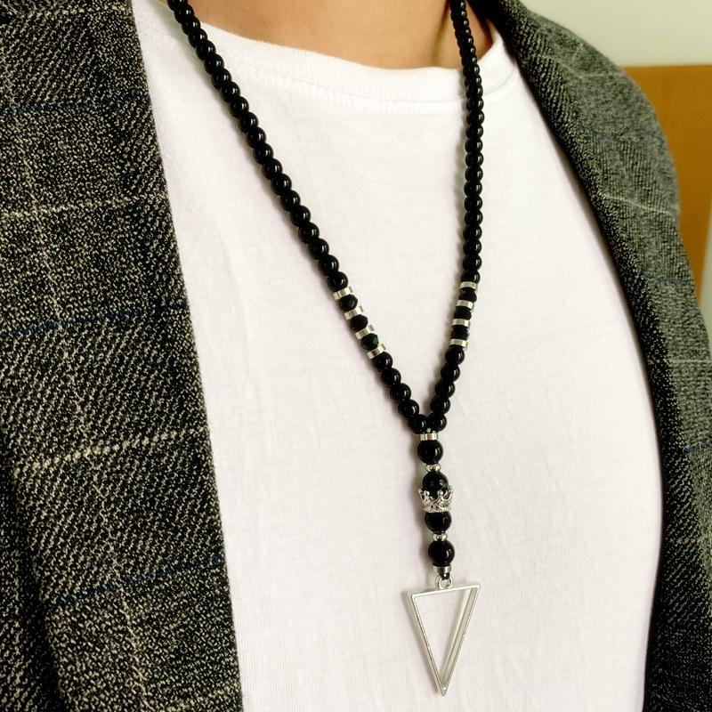 

Pendant Necklaces Perlen Strang Kette Halskette Temperament Dreieck