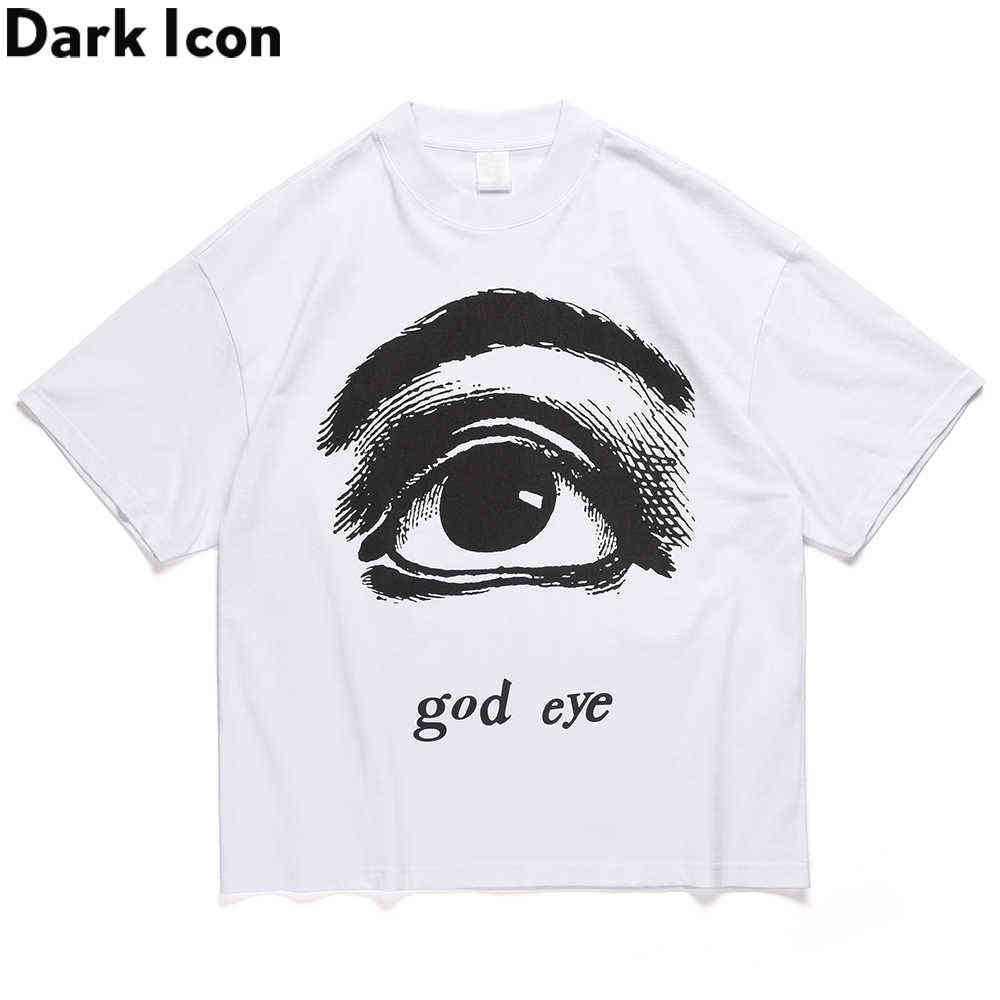 

God Eye Simple Style Men's T-shirt Summer Oversized Tshirts for Man Streetwear Clothing 210603, White