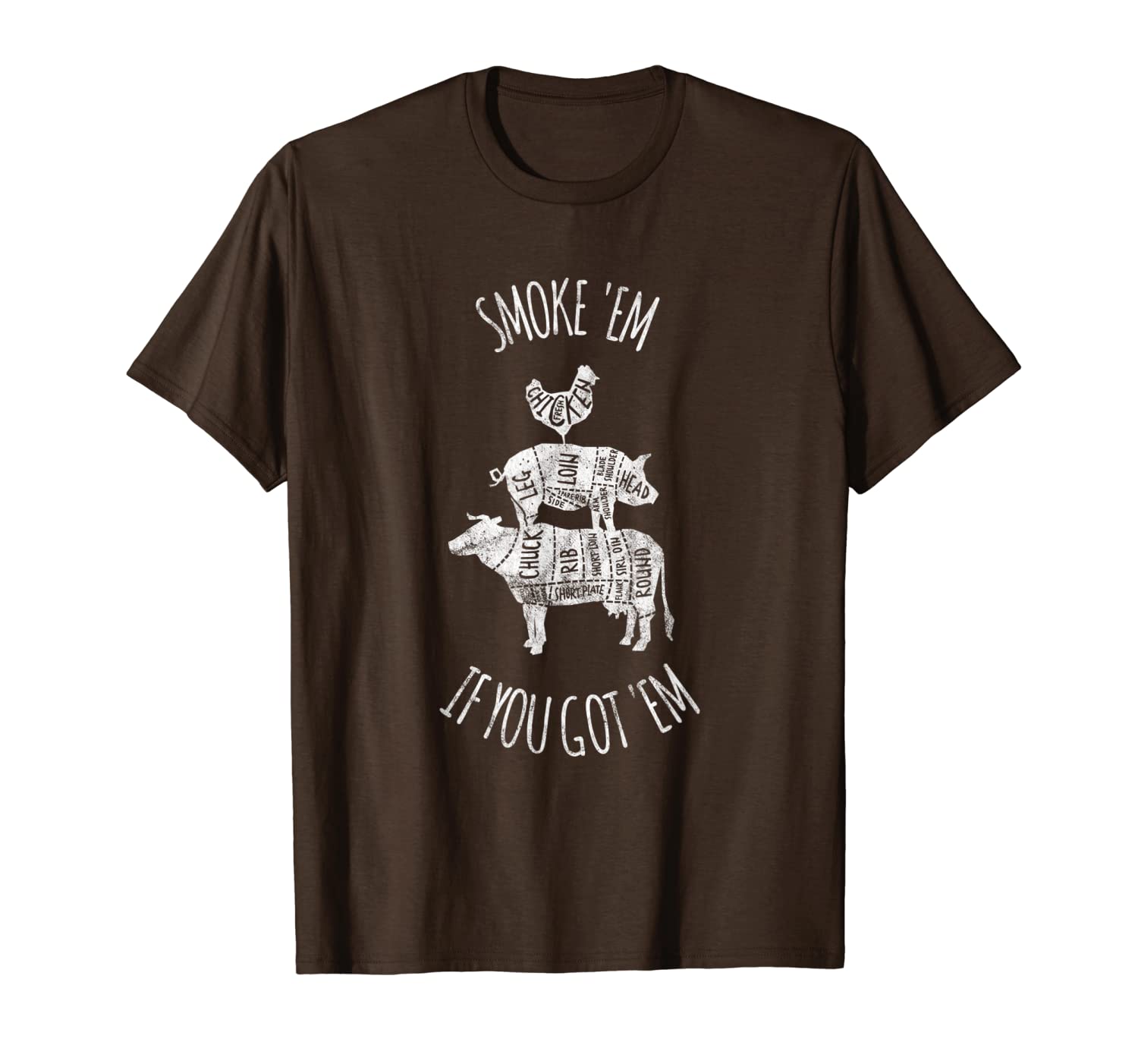 

smoke 'em if you got 'em father's day bbq grilling t shirt, White;black