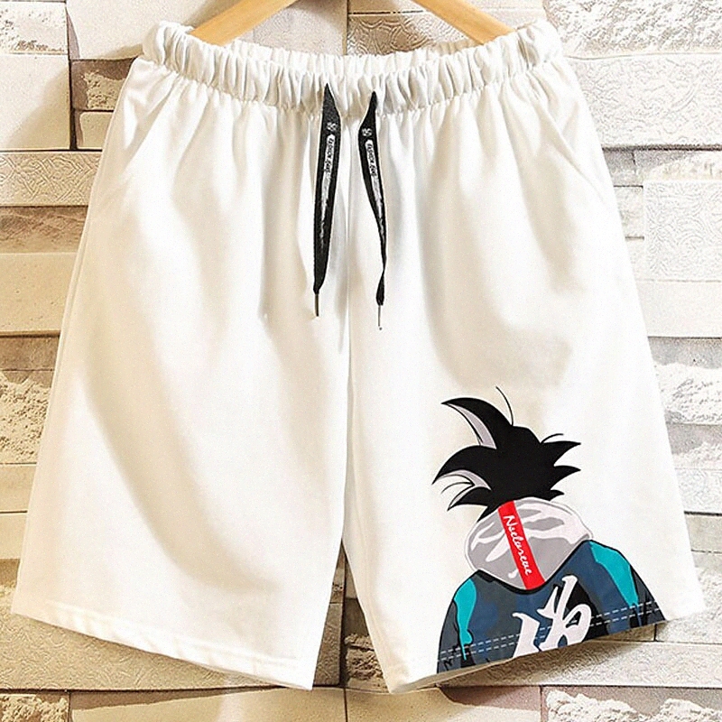 Short sportif sport / sportif pour hommes 5,5 pouces inséam shorts cordon à la taille élastique pantalon courte pantalon quotidien personnage mic