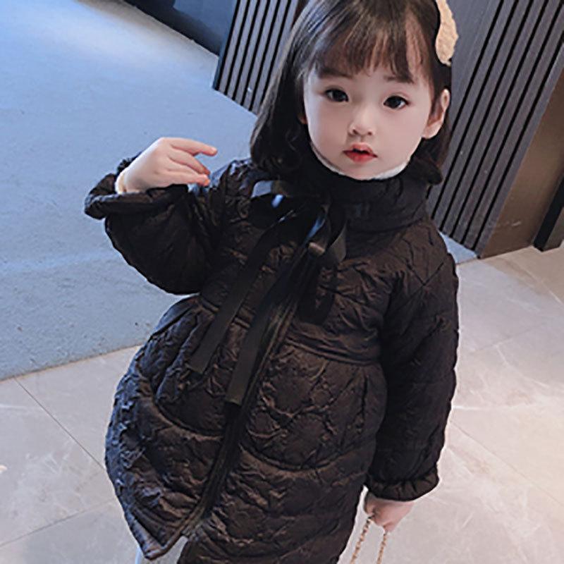 

Jackets Baby Girls Overcoat Late Fall And Winter Coat Style Children's Plush Cotton Padded Jacket Thick Peincess, Blue;gray