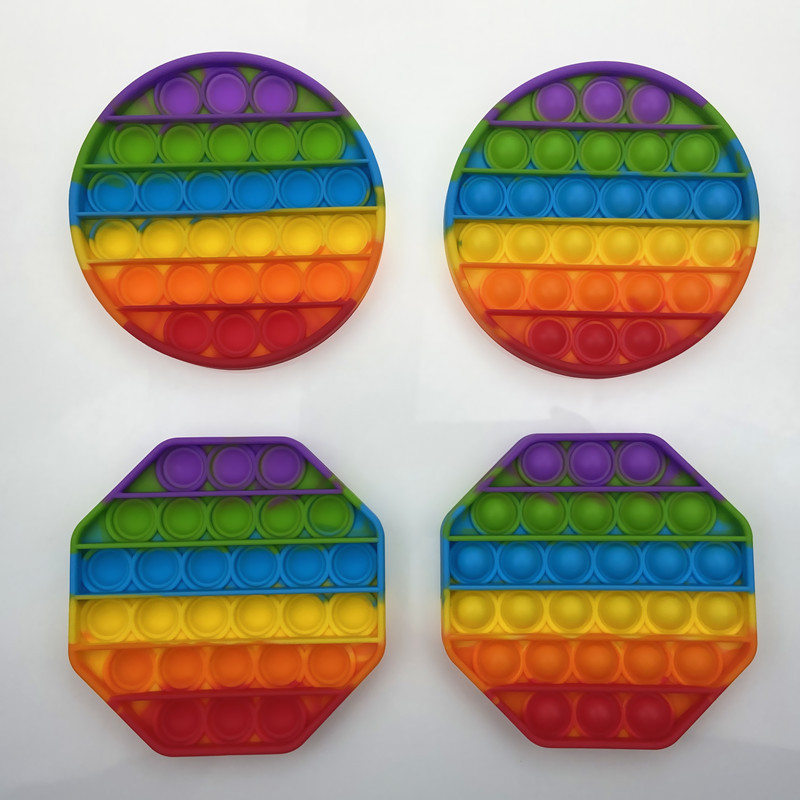 

Round Push Pop Fidget Toy Bubble Sensory Autism Special Needs Stress Reliever It Squeeze Sensory Toy for Kids Family