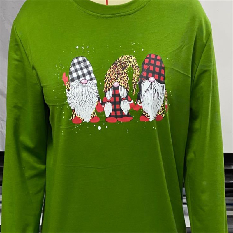 

2021 New Is a Hot Christmas Little Old Man Printed Women's Clothing Muz9, Green